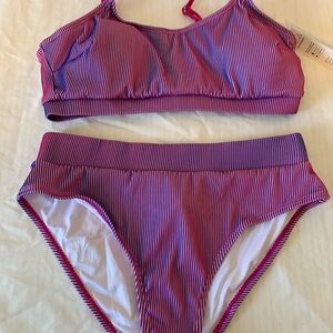 Cupshe Vibrant Striped Bikini Set